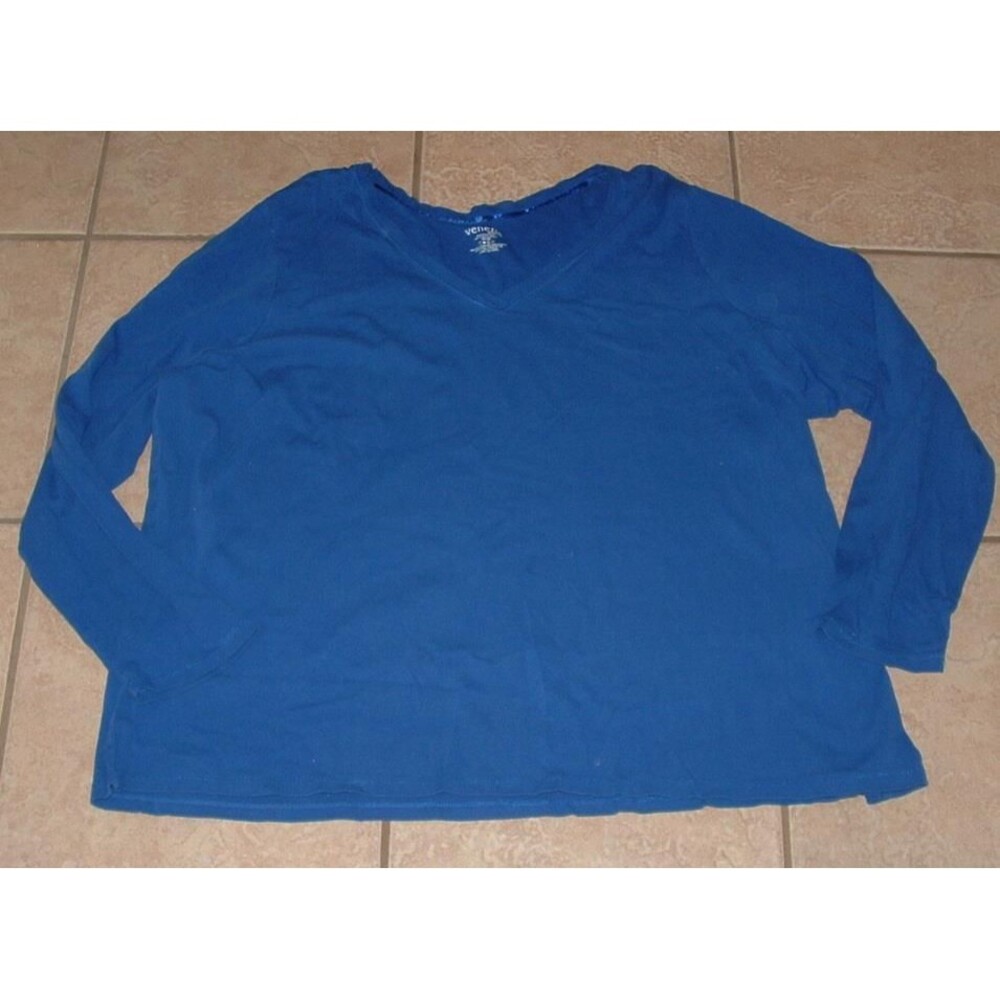 VENEZIA Royal Blue Plus Sz 30/32 Casual Wear Stretchy Cotton Long Sleeve Shirt